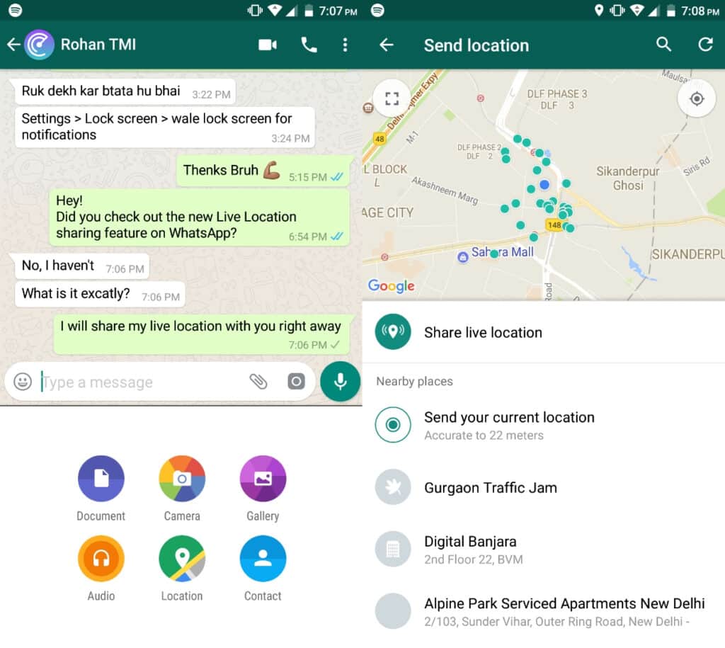 how to check someone’s location on WhatsApp with phone number