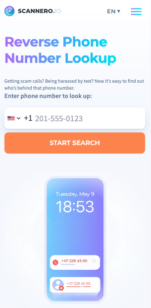 scannero reverse phone number lookup